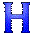 GIF animado (28244) Letra h azul anil