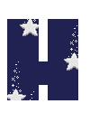 GIF animado (28218) Letra h azul estrellas
