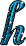GIF animado (27469) Letra h azul turquesa