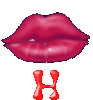 GIF animado (26336) Letra h besos