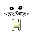 GIF animado (29829) Letra h bigotes gato