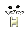 GIF animado (29829) Letra h bigotes gato