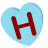 GIF animado (26744) Letra h corazon caramelo