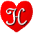 GIF animado (26929) Letra h corazon latiendo
