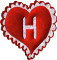 GIF animado (26970) Letra h corazon rojo