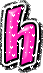 GIF animado (26542) Letra h corazoncitos rosas