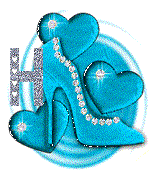 GIF animado (26400) Letra h corazones azules