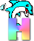 GIF animado (29344) Letra h delfin