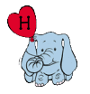 GIF animado (29498) Letra h elefante