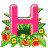GIF animado (27048) Letra h flores