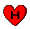 GIF animado (27136) Letra h mini corazon