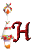 GIF animado (28976) Letra h pato