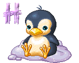 GIF animado (29028) Letra h pinguino