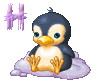 GIF animado (29028) Letra h pinguino