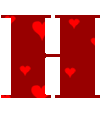 GIF animado (27240) Letra h romantica roja