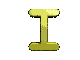 GIF animado (25537) Letra i amarilla girando