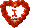 GIF animado (26869) Letra i corazon flores