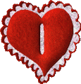 GIF animado (26971) Letra i corazon rojo