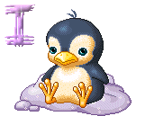 GIF animado (29029) Letra i pinguino