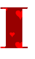 GIF animado (27241) Letra i romantica roja