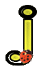 GIF animado (25600) Letra j amarilla con mariquita