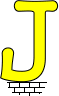 GIF animado (25500) Letra j amarilla divertida