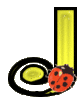 GIF animado (25601) Letra j amarilla mayuscula mariquita