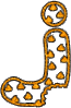 GIF animado (25667) Letra j amarilla mordida
