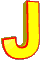 GIF animado (25723) Letra j amarilla roja