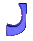 GIF animado (27690) Letra j azul
