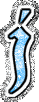 Imagen GIF de Letra j azul animado