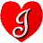 GIF animado (26931) Letra j corazon latiendo