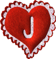 GIF animado (26972) Letra j corazon rojo