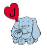 GIF animado (29500) Letra j elefante
