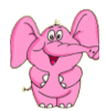 GIF animado (29526) Letra j elefante rosa