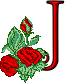 GIF animado (27294) Letra j romantica rosas rojas