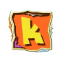 GIF animado (25565) Letra k amarilla con marco