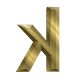 GIF animado (26012) Letra k amarilla metal dorada