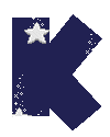 GIF animado (28221) Letra k azul estrellas