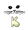 GIF animado (29832) Letra k bigotes gato