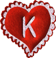 GIF animado (26973) Letra k corazon rojo