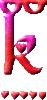 GIF animado (26518) Letra k corazoncitos romanticos