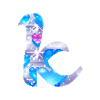 GIF animado (26659) Letra k corazones azules