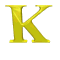 GIF animado (25455) Letra k d amarilla