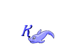 GIF animado (29438) Letra k delfin