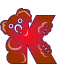 GIF animado (29736) Letra k forma animal rojo