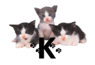 GIF animado (29937) Letra k gatitos