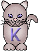 GIF animado (29989) Letra k gato color