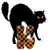 GIF animado (30016) Letra k gato negro