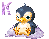 GIF animado (29031) Letra k pinguino
